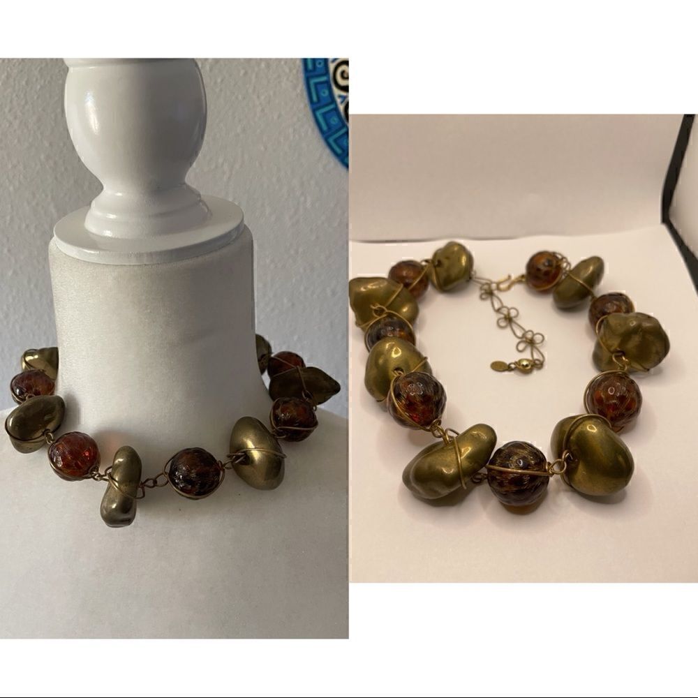 Vintage ABRA COUTURE chunky necklace choker